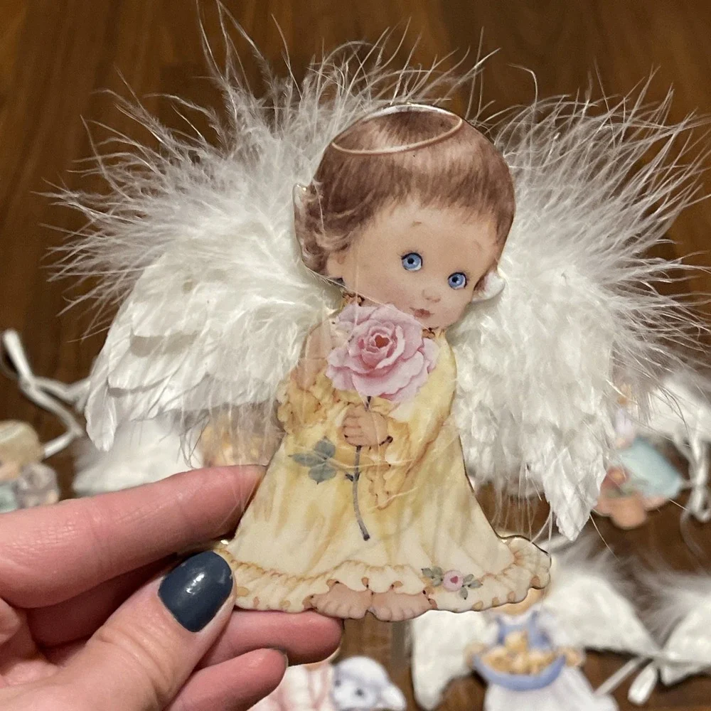 Bradford Exchange:Small Blessings Porcelain Angel Ornament 